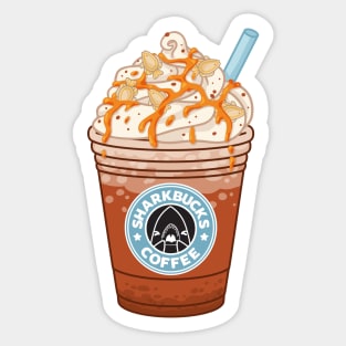 Sharkbucks Frappucino // Pumpkinseed Sunfish Sticker